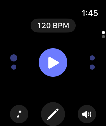 Easy Metronome on Apple Watch with on-wrist tempo control